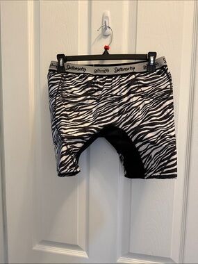 Intensity Wimen’s Zebra Print Bike Shorts - Black/White